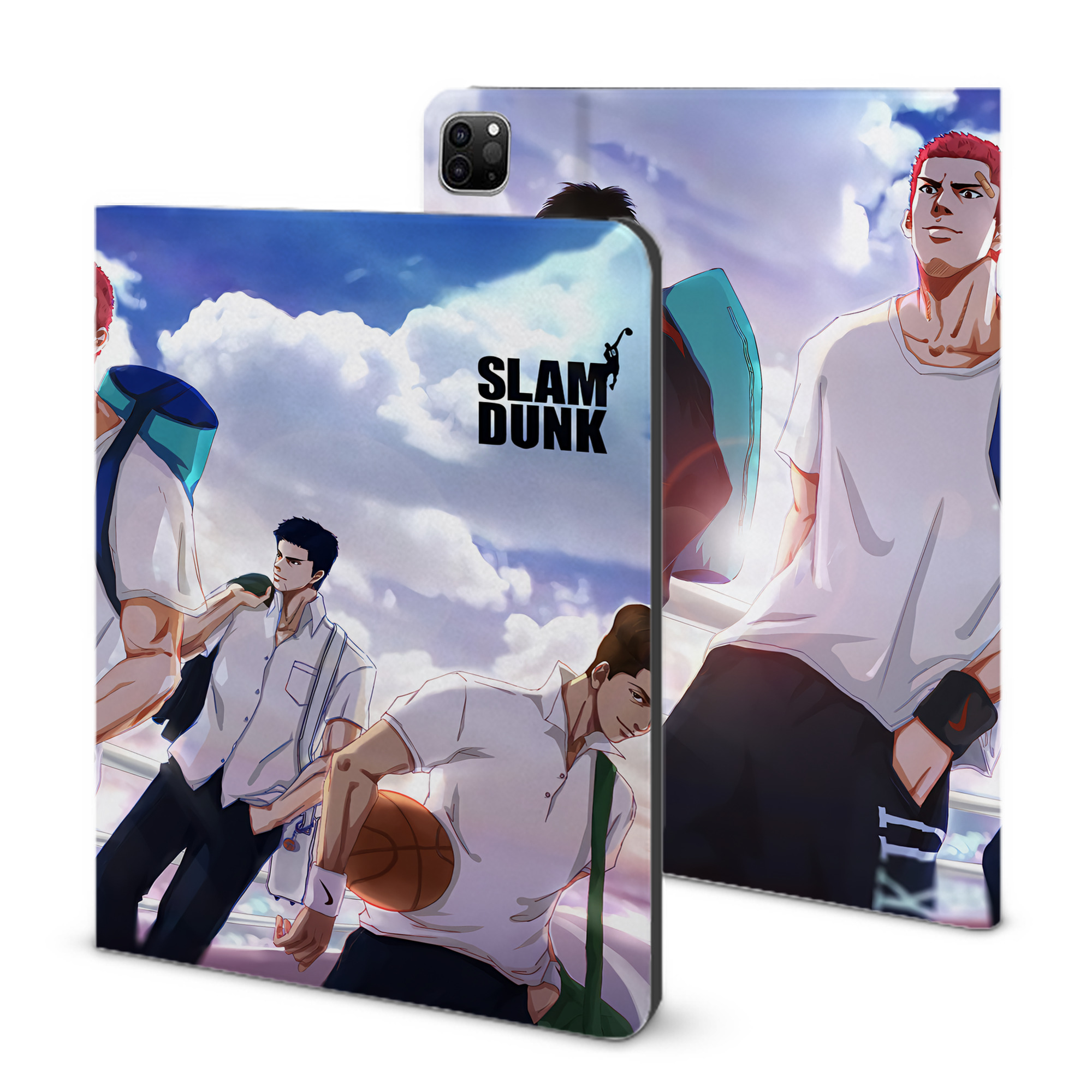 （画像用） SLAM DUNK／スラムダンク IPad ケース ブック型 PUレザー TPU 耐衝撃 軽量 薄型 ペン収納なし 全面保護 IPad 各モデル対応